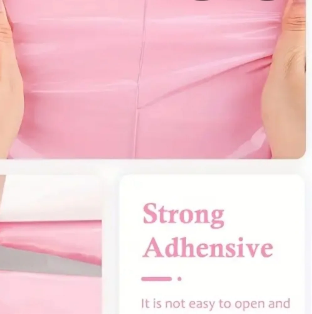 Plain Pink Polymailets Waterproof Qty 25